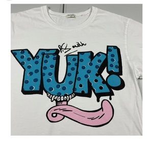 GUC Paul Smith Yuk Pop Art Graphic T Shirt White M.